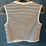 Atelier by Kirious White/Black Striped Vest | Women’s Size XL Black Photo 2