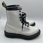 Dr. Martens Boots Womens 6 White Patent Leather Combat Lace Up Doc AirWair 1460W Photo 2