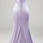 Brown Satin Gown Size 8 Photo 1