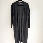Free People  Beach Bicoastal Longline Open front cardigan Large Gray Photo 2