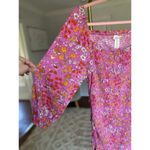Jessica Simpson Smocked Bodycon Dress Mini Ditsy Floral Pink Beach Vaca Resort S Photo 3