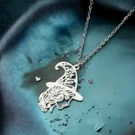 1PC Gothic Silver Plated Hollow‎ Out Witch Hat Magic Witchy Pendant Necklace Photo 7