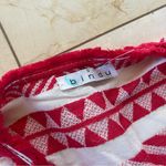 Bindu Red/White Embroidered Romper Sz Small Photo 1