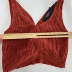 Lulus Tank Top Womens X Small Rust Red Lets Get Away Knit Twist Back Photo 9