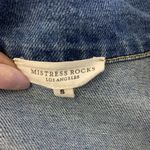 Mistress Rocks  Enthuse Denim Jacket S Blue Plaid Oversized Button Up Pockets Photo 6