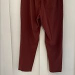 Athleta  Skyline II High Rise Paper Bag Waist Belted Tie Waist Pant Cognac Size 6 Photo 6