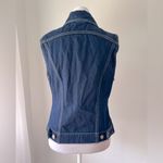 Vintage ‘90s D’Mode Classix Dark Denim Collared Sleeveless Button Down Vest Blue Photo 2