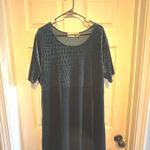 Fashion Bug  Vintage Green Velvet Midi Sheath Dress Size 18/20 Holiday Christmas Photo 2