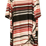 Curvy Club striped tunic top knot front size‎ 5x Red Photo 0