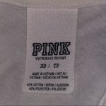 PINK - Victoria's Secret Pink brand white backless tank with logo on front Photo 3