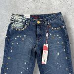 Pepe Jeans Vtg Y2K Deadstock  Low Rise Flare Riveted Grommet Buckle Back‎ Sz 28 Photo 1