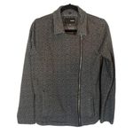 Hurley Gray Geo Print Cotton Blend Collared Athletic Knit Jacket Women Med Photo 7
