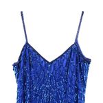 Laurence Kazar Vintage New York Sequin Dress Womens PM Petite Used Blue Silk Photo 5