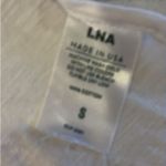 LNA  Women’s Double Side Slit White T-Shirt: Size S Photo 2
