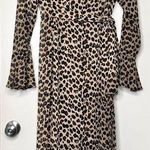 Never Fully Dressed Chiffon Leopard Midi Wrap Dress Size 4 Photo 1