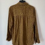 Anthropologie Pilcro Brown & Green Animal Print Wool Blend Blouse Size XS Photo 6