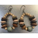 Handmade Womens Boho Dangly Earrings‎  Pretty Stones Geometric Festival Circle Photo 3