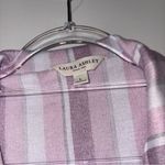 Laura Ashley  button front stripe pajama top pink size‎ large Photo 2