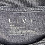 Lane Bryant  LIVI 18 / 20 French Terry Sweatshirt Cropped Wide Banded Hem Blue Photo 6