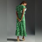 Anthropologie Maeve Green White Florals Cassandra Maxi Dress Large Photo 1