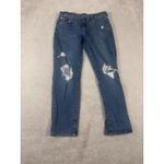Gap  Jeans Women's Blue 6/28 Distressed Regular Girlfriend Mid Rise Wash Denim Photo 1
