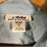 Back in the Saddle Floral Embroidered Western Shirt Short Sleeve Blue‎ M Blue Size M Photo 1