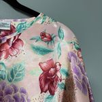 J.O. Intimates Women's Vintage Satin Pink Floral Sleep Shirt Photo 1