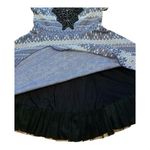 Free People Strapless Black Blue Embellished Frilly Skirt Dress Tulle Boho Small Photo 4