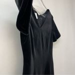 Laura Ashley Vintage Velvet Dress Size 4 Black Embroidery Photo 2