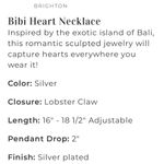 Brighton Retired  Silverplated Bibi Heart Necklace Chunky Chain 60g. Photo 14