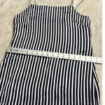 Elizabeth and James Jewel Midi Dress Women's 10 Navy White Striped Shift Ruffle Photo 10