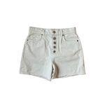 Reformation  Amy Button Fly High Rise Jean Shorts Bone Beige Cotton Size 27 Photo 3