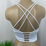 Savvi White Cropped Strappy Back Athletic Sport Bra Top NEW M Size M Photo 2