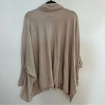 Alfani  Turtleneck Poncho Beige Tan Size Large Photo 6