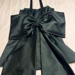 ZARA Black Satin Dress with Bow Detail Photo 0