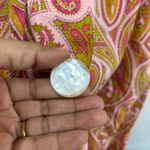 Vintage housecoat large pockets huge mother of pearl buttons union made paisley Size M Photo 3