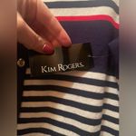kim rogers Women’s Kim Roger’s Casual Sweater W/ Gold Buttons. Red, Navy, White Stripes Sm Photo 5