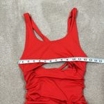 Bodycon Red Cutout Shortsleeve Summer Party Ruched Short Women Dress Size Small Photo 2