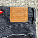 Levi's Ribcage Straight Ankle Jeans Black Premium Denim Cotton Casual Staple Photo 2