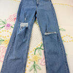 DOGMA Distressed Flare Jeans Light Wash Size 11 Ripped Frayed Denim Blue Photo 0