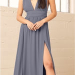 Lulus LULU’S Heavenly Hues Denim Blue Maxi Dress Photo 0