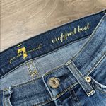 7 For All Mankind Cropped Boot Stretch Blue Jeans Frayed Hem Size 26 Photo 5