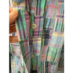 Vintage 80s David Brooks Madras Plaid Jacket Coastal Preppy Pastel 12 Pink Photo 3