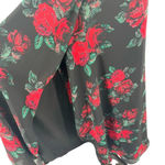 Lovers + Friends Golden Ray Maxi Dress Black Red Floral Rose Print Size Small Photo 5