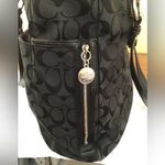 Coach Signature Black A1348- 23767E Side Zippers Gallery Tote Shoulder Handbag Photo 5