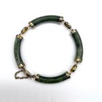 Chinese Longevity Nephrite Jade Bracelet Green Photo 3