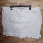 Cato Women's White Skirt Teacher Business  20W Lace Hem Photo 0