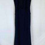 After Six Midnight Blue Chiffon Lace Formal Prom Special Event Gown 4 Photo 0
