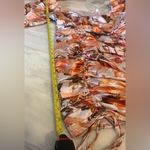 A.Peach  NWT Drawstring Rouched Fall Mini Dress Long Sleeve Autumn Leaves Size L Photo 9