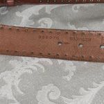 Fossil  Leather Western Boho Brown Belt Antique Gold Studs Detail Small Photo 10